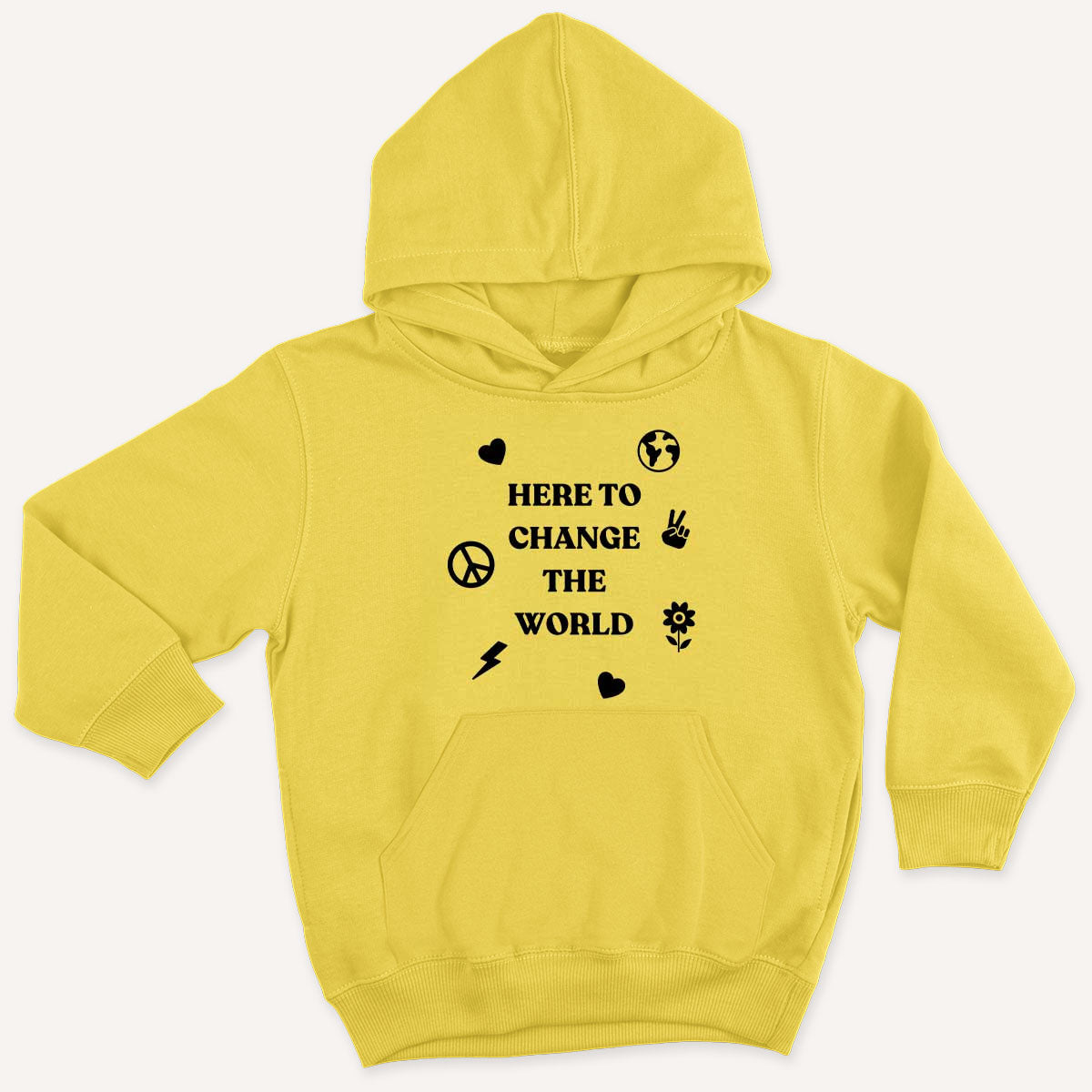 Here To Change The World Kids Hoodie-Feminist Apparel, Feminist Clothing, Feminist Kids Hoodie, JH001J-The Spark Company