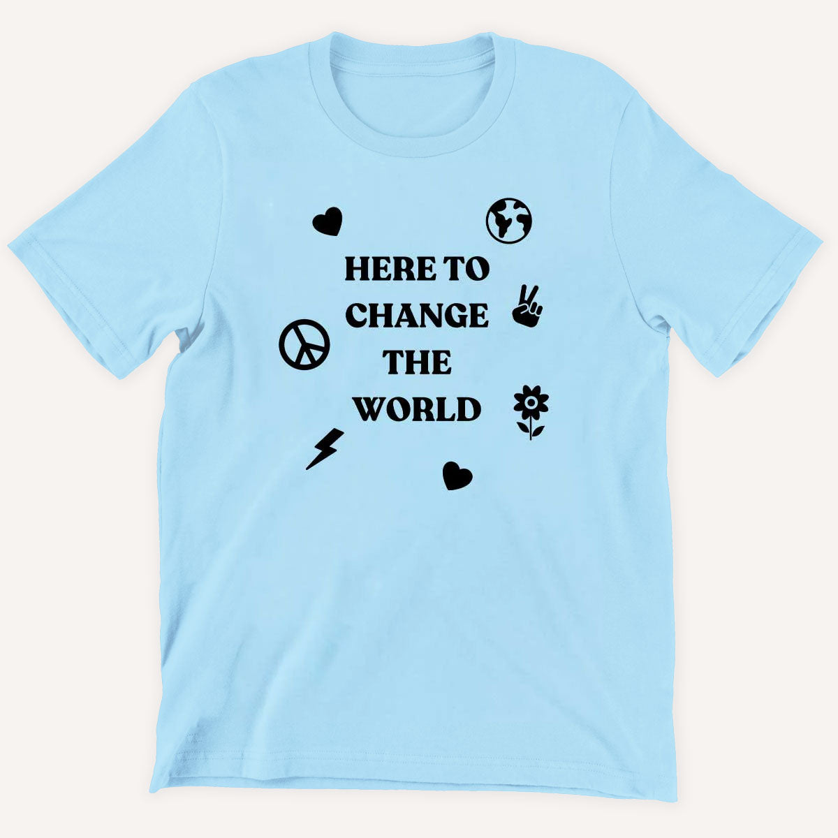 Here To Change The World Kids T-Shirt-Feminist Apparel, Feminist Clothing, Feminist Kids T Shirt, MiniCreator-The Spark Company
