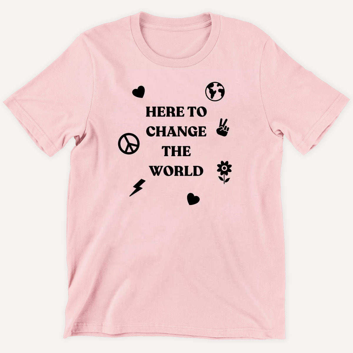 Here To Change The World Kids T-Shirt-Feminist Apparel, Feminist Clothing, Feminist Kids T Shirt, MiniCreator-The Spark Company