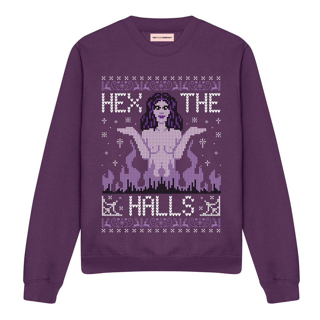 Hex The Halls Ugly Christmas Jumper-Feminist Apparel, Feminist Clothing, Feminist Sweatshirt, JH030-The Spark Company