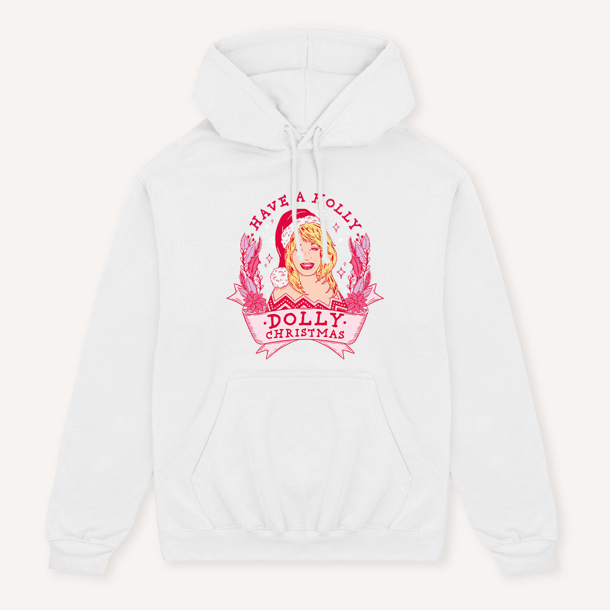 Holly Dolly Christmas Hoodie-Feminist Apparel, Feminist Clothing, Feminist Hoodie, JH001-The Spark Company