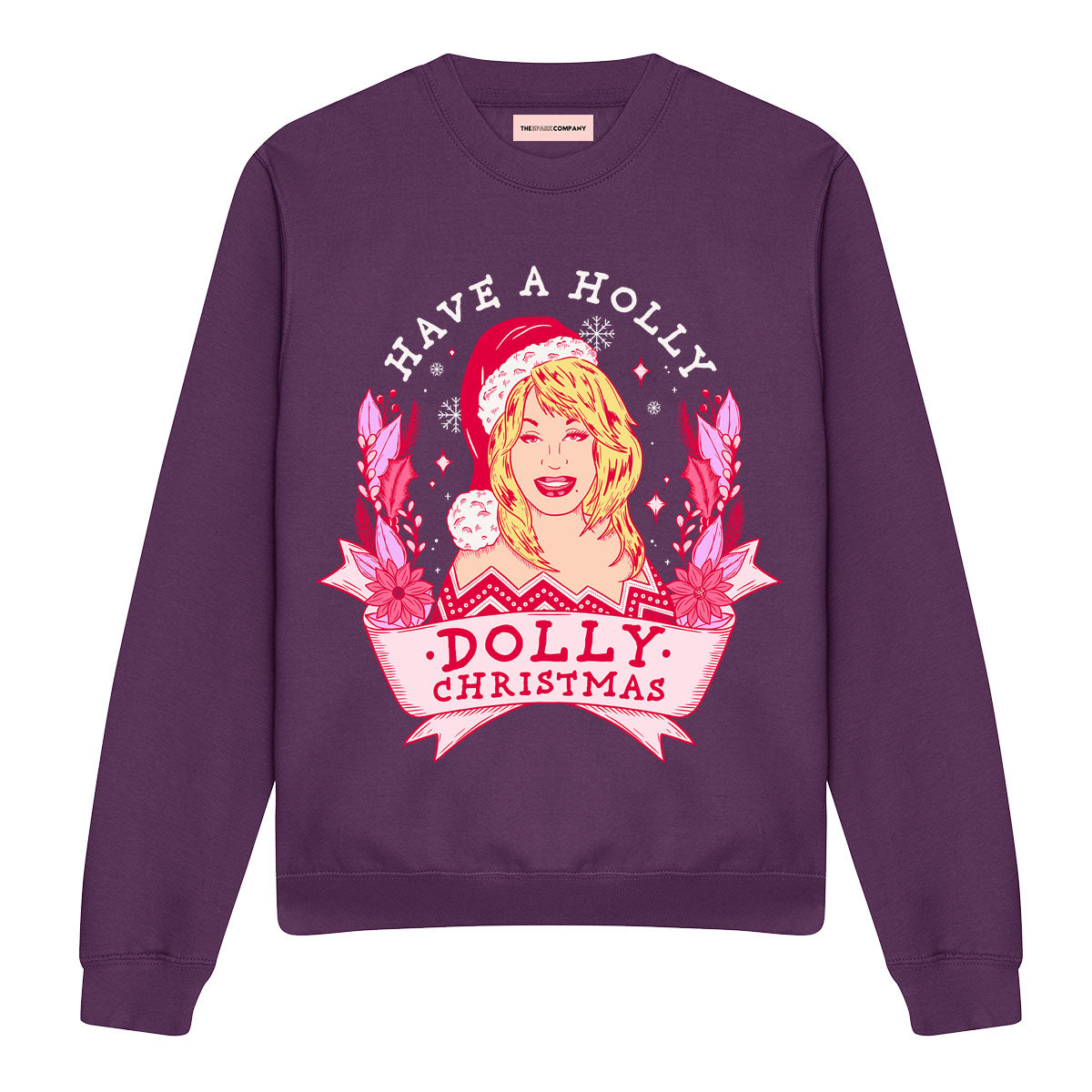 Holly Dolly Christmas Ugly Christmas Jumper-Feminist Apparel, Feminist Clothing, Feminist Sweatshirt, JH030-The Spark Company