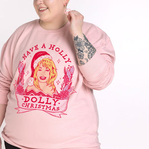 Holly Dolly Christmas Ugly Christmas Jumper-Feminist Apparel, Feminist Clothing, Feminist Sweatshirt, JH030-The Spark Company