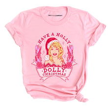 Load image into Gallery viewer, Holly Dolly Christmas Ugly Christmas T-Shirt-Feminist Apparel, Feminist Clothing, Feminist T Shirt, BC3001-The Spark Company