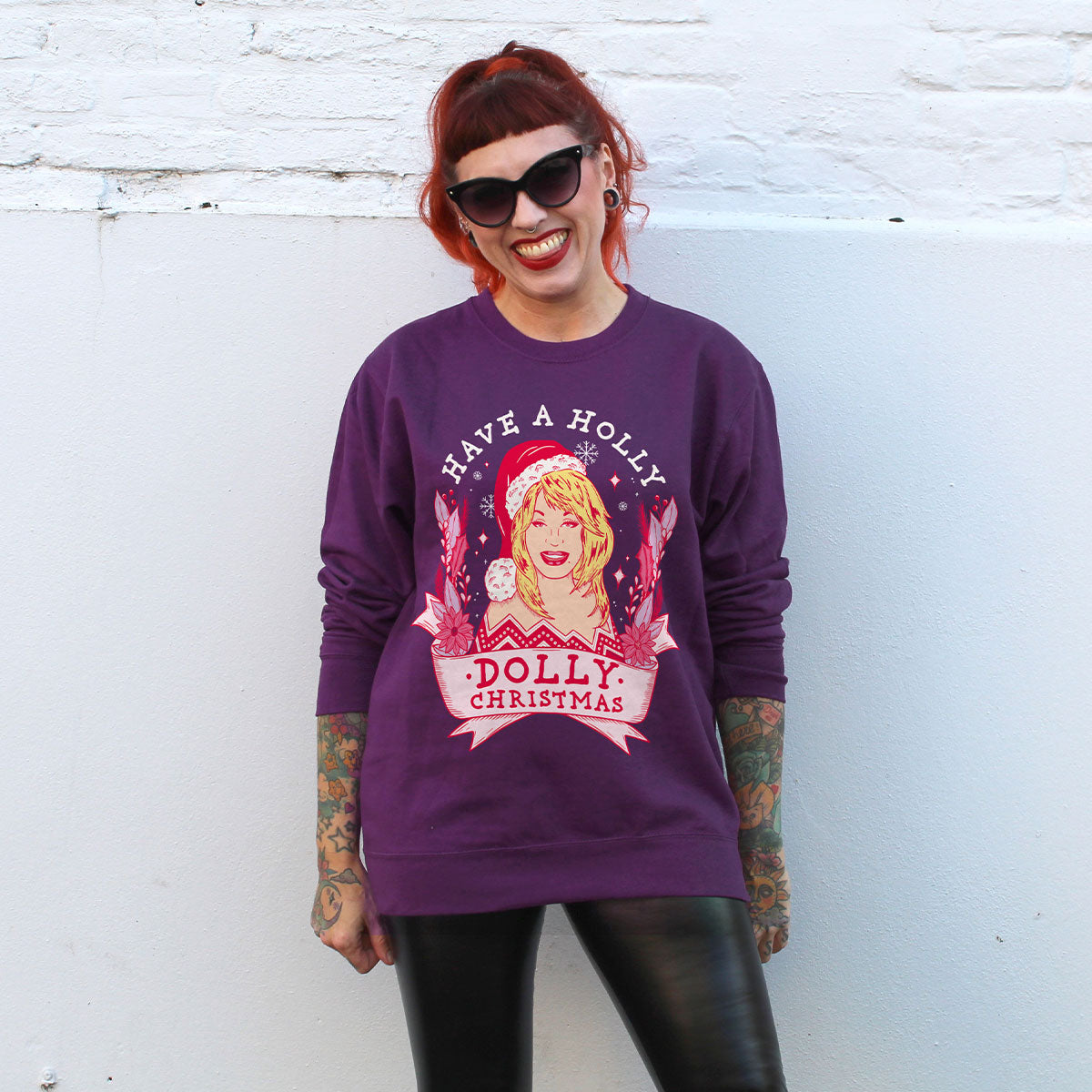 Holly Dolly Christmas Ugly Christmas Jumper
