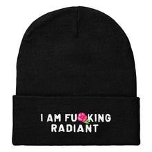 Load image into Gallery viewer, I Am F*cking Radiant Embroidered Beanie Hat-Feminist Apparel, Feminist Gift, Feminist Cuffed Beanie Hat, BB45-The Spark Company