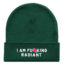 Load image into Gallery viewer, I Am F*cking Radiant Embroidered Beanie Hat-Feminist Apparel, Feminist Gift, Feminist Cuffed Beanie Hat, BB45-The Spark Company