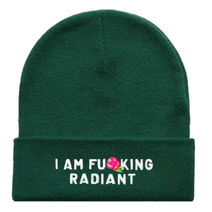 I Am F*cking Radiant Embroidered Beanie Hat-Feminist Apparel, Feminist Gift, Feminist Cuffed Beanie Hat, BB45-The Spark Company