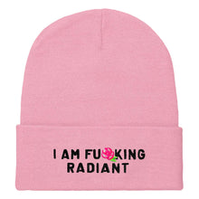 Load image into Gallery viewer, I Am F*cking Radiant Embroidered Beanie Hat-Feminist Apparel, Feminist Gift, Feminist Cuffed Beanie Hat, BB45-The Spark Company