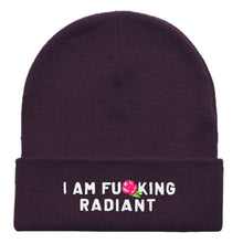 Load image into Gallery viewer, I Am F*cking Radiant Embroidered Beanie Hat-Feminist Apparel, Feminist Gift, Feminist Cuffed Beanie Hat, BB45-The Spark Company