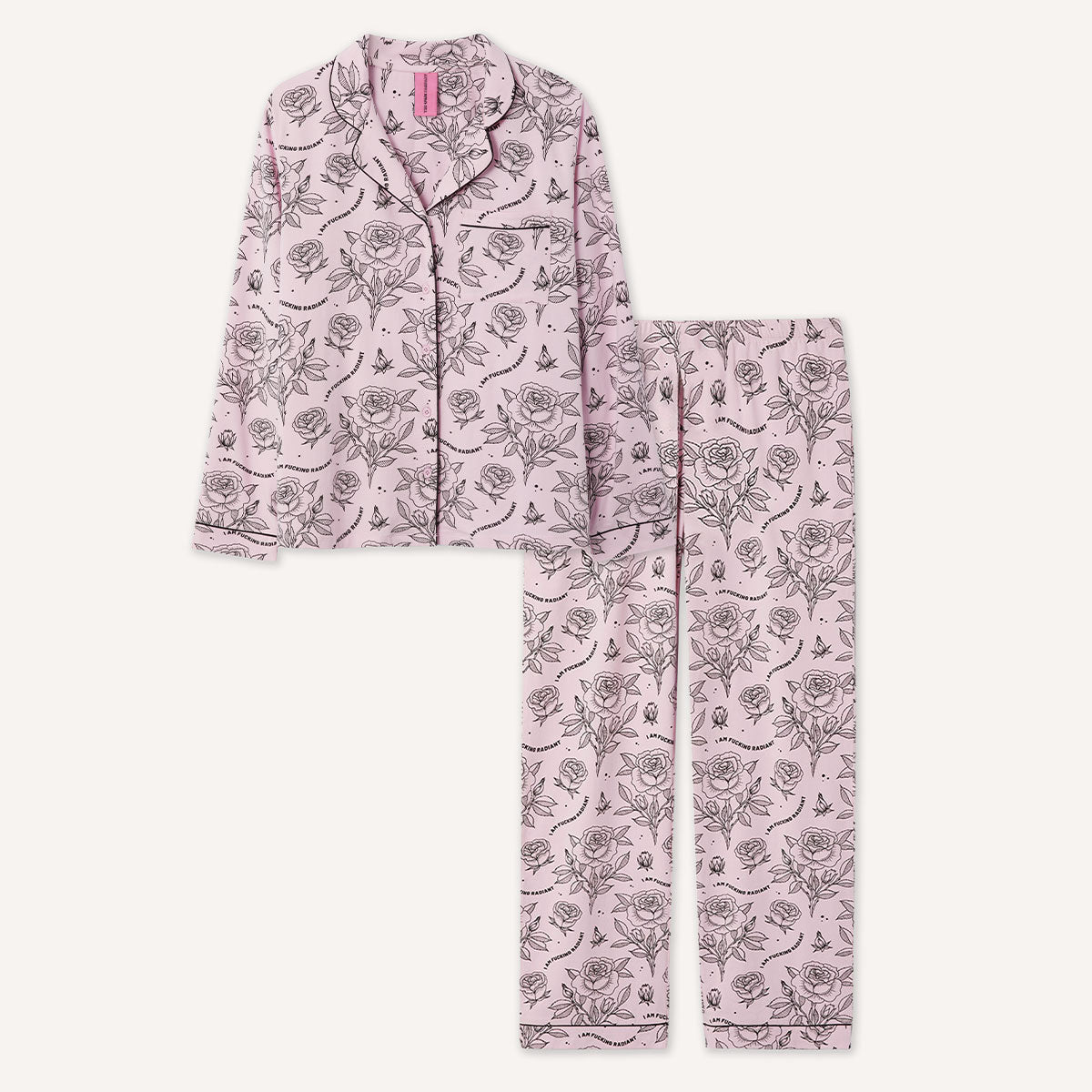 I Am F*cking Radiant Pyjama Set-Feminist Apparel, Feminist Clothing, Feminist Pyjama Set-The Spark Company