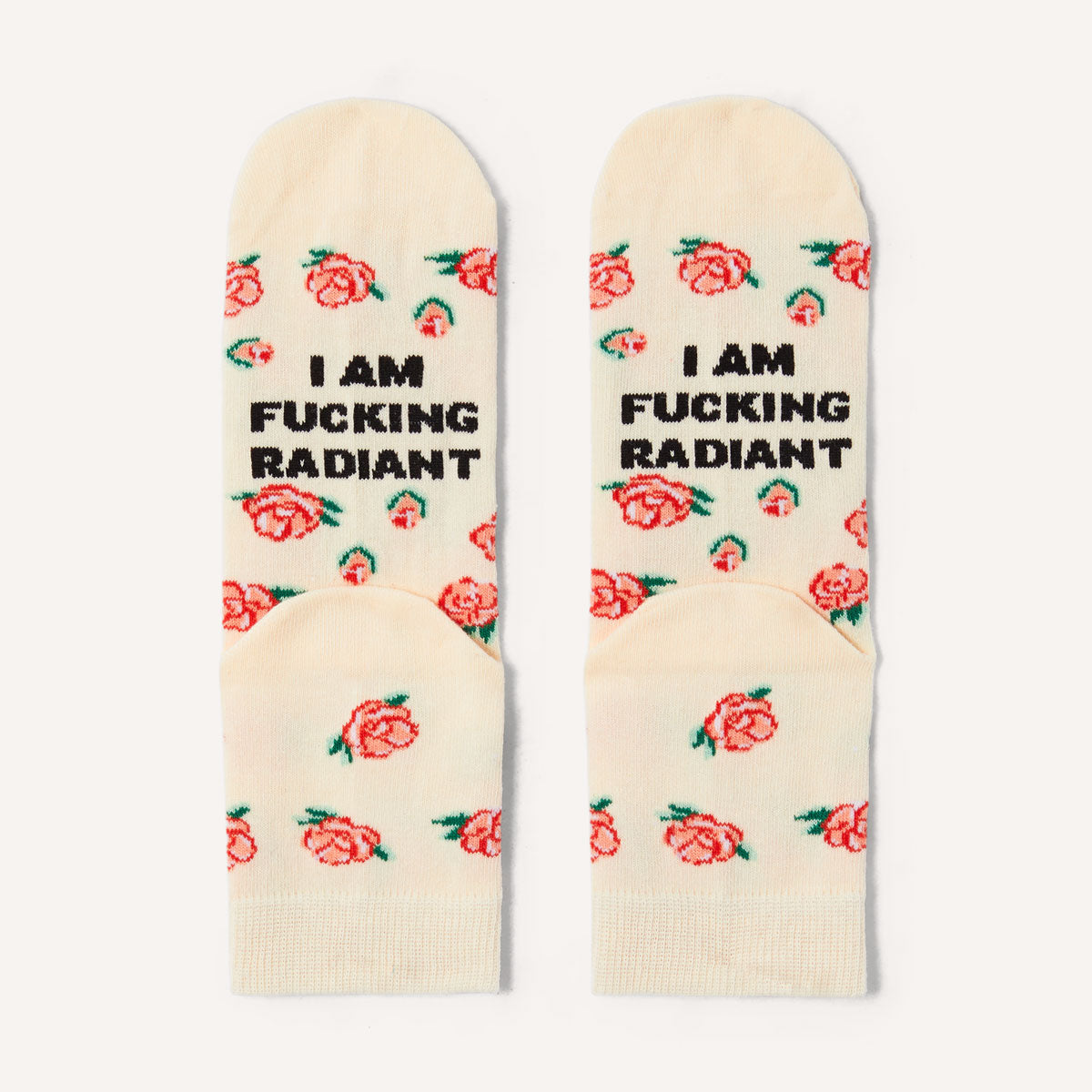I Am F*cking Radiant Socks-Feminist Apparel, Feminist Clothing, Feminist Socks-The Spark Company