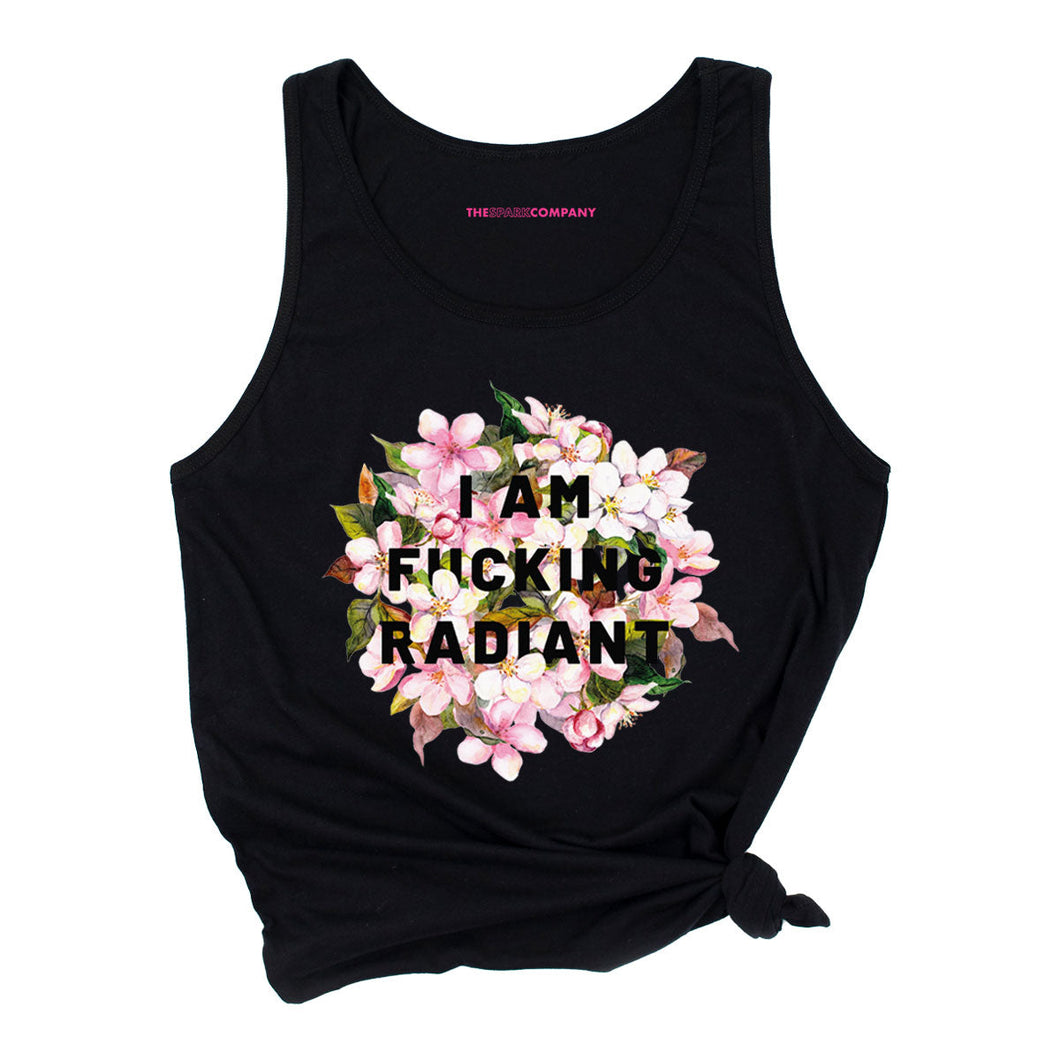 I Am F*cking Radiant Tank Top-Feminist Apparel, Feminist Clothing, Feminist Tank, 03980-The Spark Company