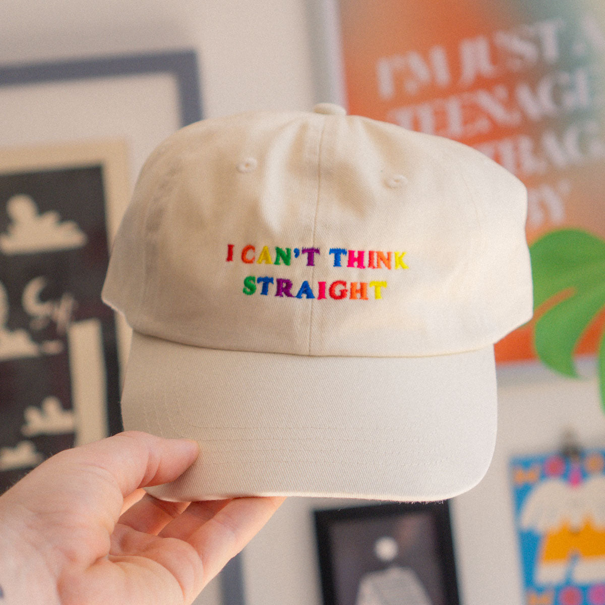 I Can't Think Straight Slogan Cap-LGBTQ Apparel, LGBTQ Gift, Slogan Cap, BC653-The Spark Company