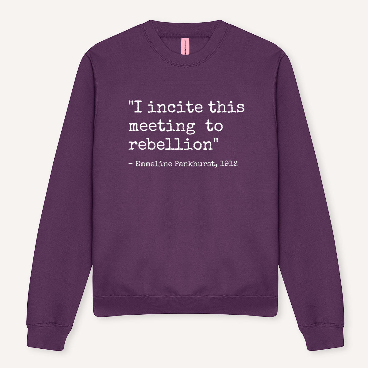 I Incite This Meeting To Rebellion Sweatshirt-Feminist Apparel, Feminist Clothing, Feminist Sweatshirt, JH030-The Spark Company