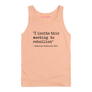 I Incite This Meeting To Rebellion Tank Top-Feminist Apparel, Feminist Clothing, Feminist Tank, 03980-The Spark Company