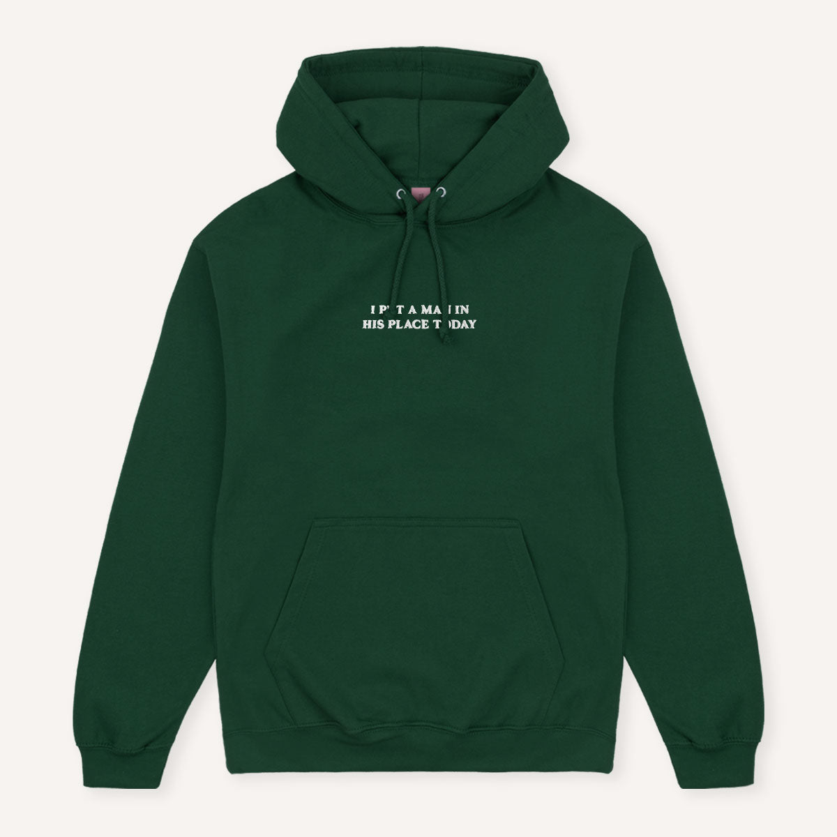 I Put A Man In His Place Today Embroidered Hoodie-Feminist Apparel, Feminist Clothing, Feminist Hoodie, JH001-The Spark Company