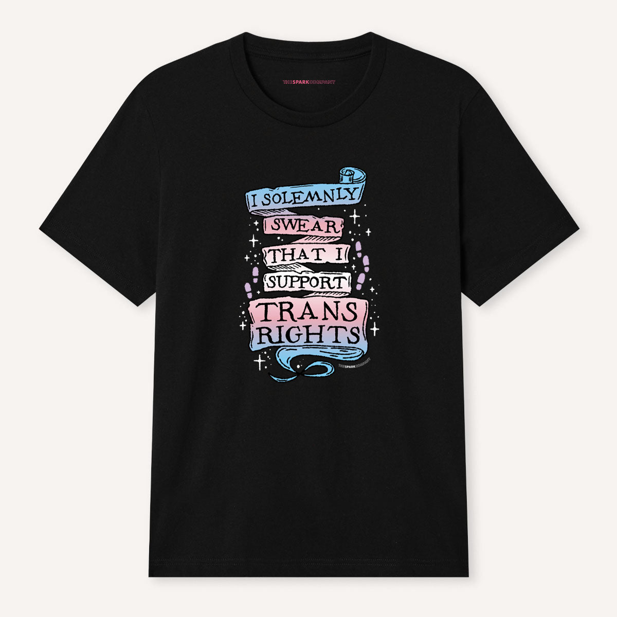 I Solemnly Swear That I Support Trans Rights T-Shirt-LGBT Apparel, LGBT Clothing, LGBT T Shirt, BC3001-The Spark Company
