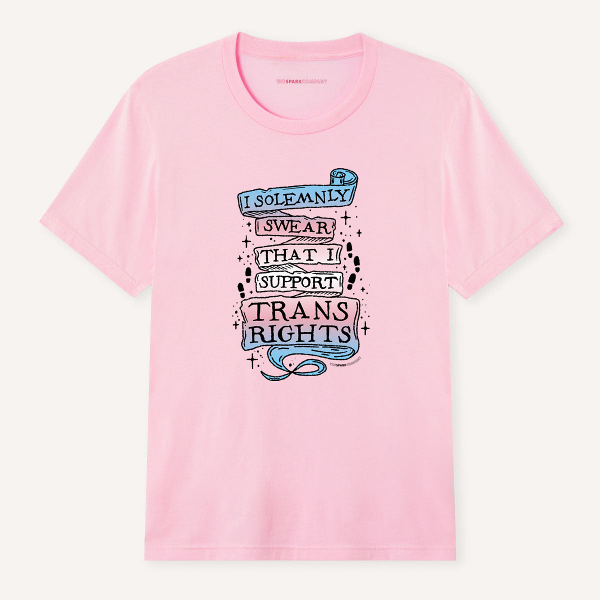 I Solemnly Swear That I Support Trans Rights T-Shirt-LGBT Apparel, LGBT Clothing, LGBT T Shirt, BC3001-The Spark Company