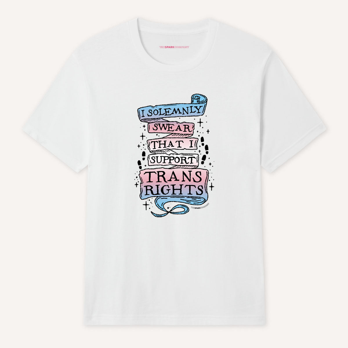 I Solemnly Swear That I Support Trans Rights T-Shirt-LGBT Apparel, LGBT Clothing, LGBT T Shirt, BC3001-The Spark Company