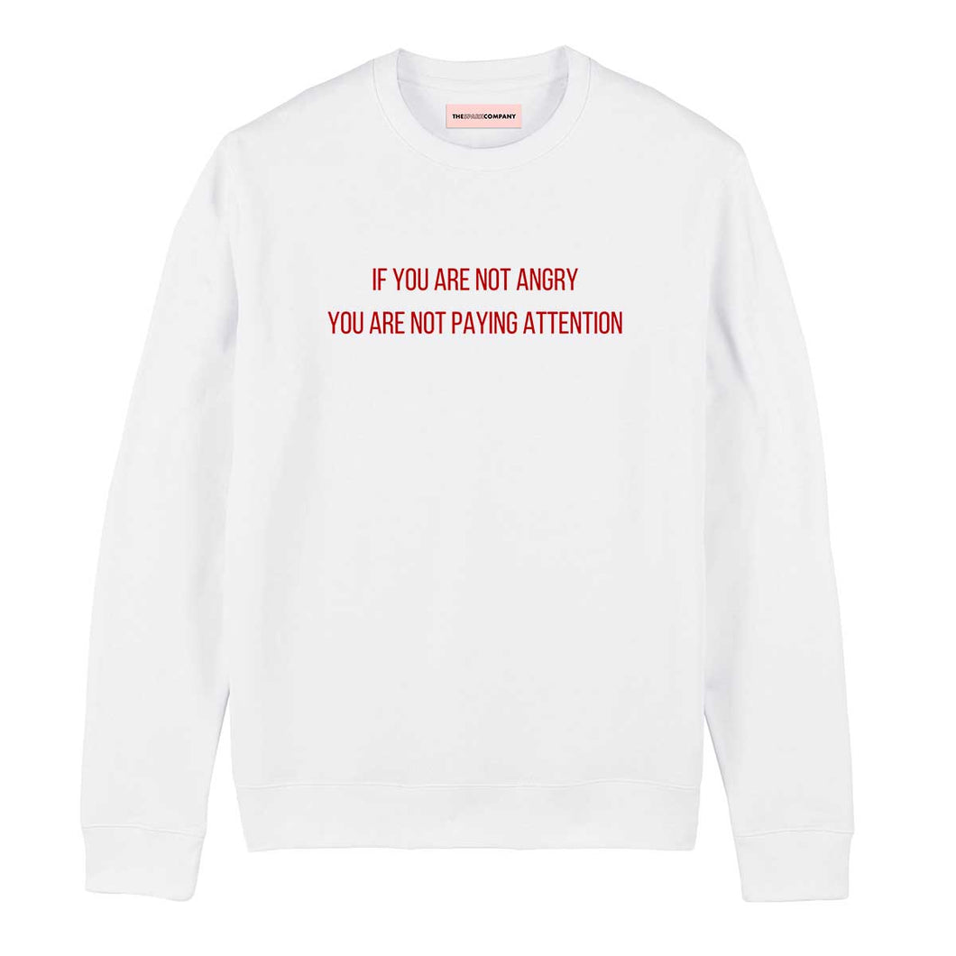 If You Are Not Angry You Are Not Paying Attention Sweatshirt-Feminist Apparel, Feminist Clothing, Feminist Sweatshirt, JH030-The Spark Company