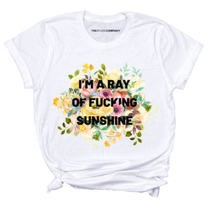 I'm A Ray Of F*cking Sunshine T-Shirt-Feminist Apparel, Feminist Clothing, Feminist T Shirt, BC3001-The Spark Company