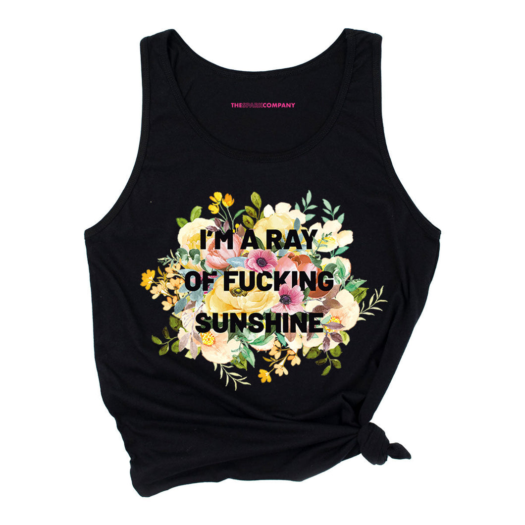 I'm A Ray Of F*cking Sunshine Tank Top-Feminist Apparel, Feminist Clothing, Feminist Tank, 03980-The Spark Company