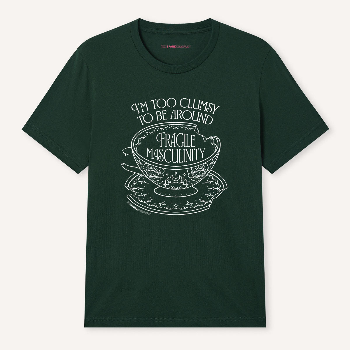 I'm Too Clumsy To Be Around Fragile Masculinity T-Shirt-Feminist Apparel, Feminist Clothing, Feminist T Shirt, BC3001-The Spark Company