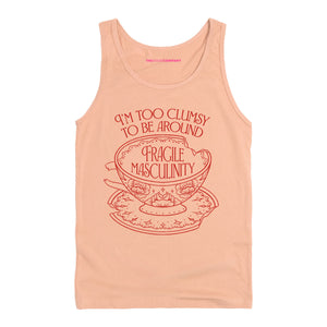 I'm Too Clumsy To Be Around Fragile Masculinity Tank Top-Feminist Apparel, Feminist Clothing, Feminist Tank, 03980-The Spark Company