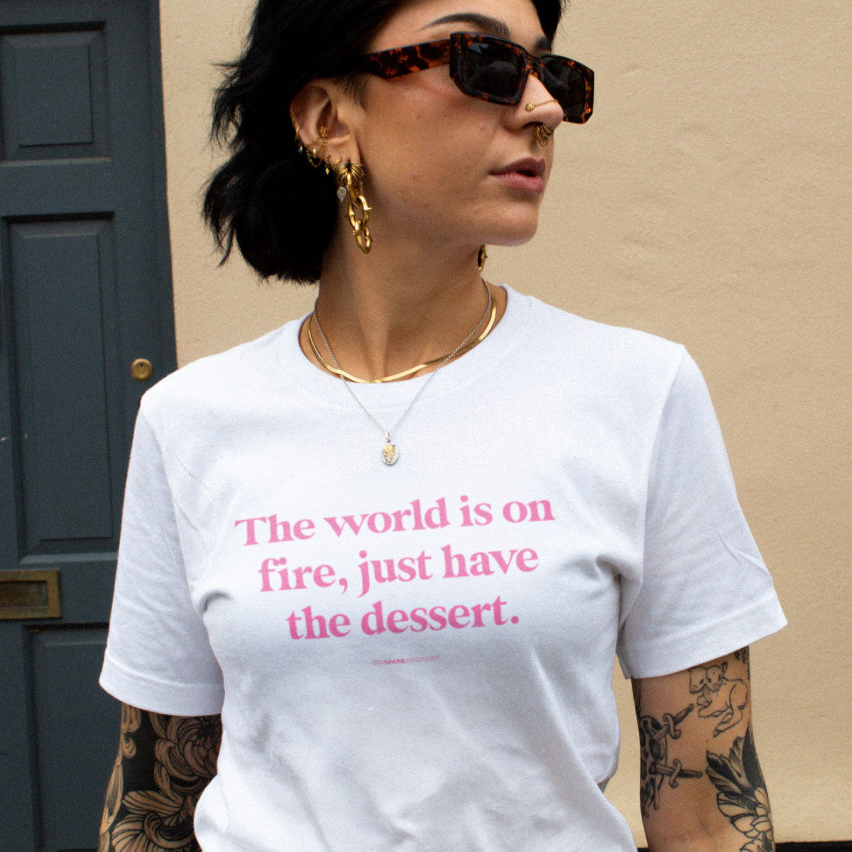Just Have The Dessert T-Shirt-Feminist Apparel, Feminist Clothing, Feminist T Shirt, BC3001-The Spark Company