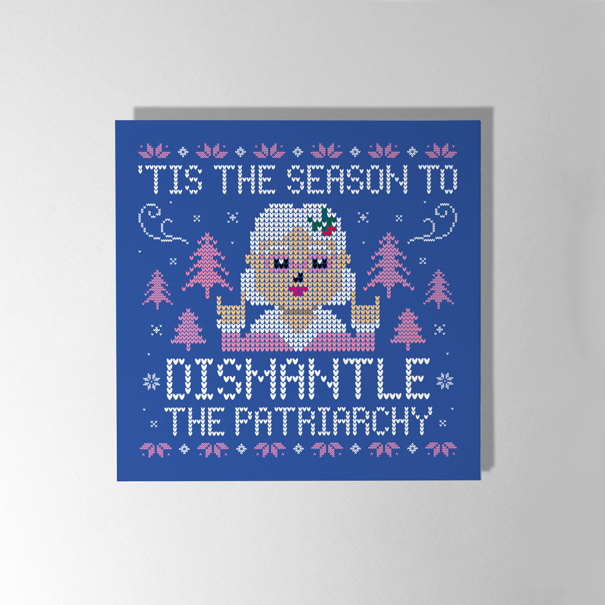 Knitted Feminist Christmas Cards (5 Pack)-Feminist Apparel, Feminist Gift, Feminist Christmas Cards-The Spark Company