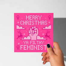 Load image into Gallery viewer, Knitted Feminist Christmas Cards (5 Pack)-Feminist Apparel, Feminist Gift, Feminist Christmas Cards-The Spark Company