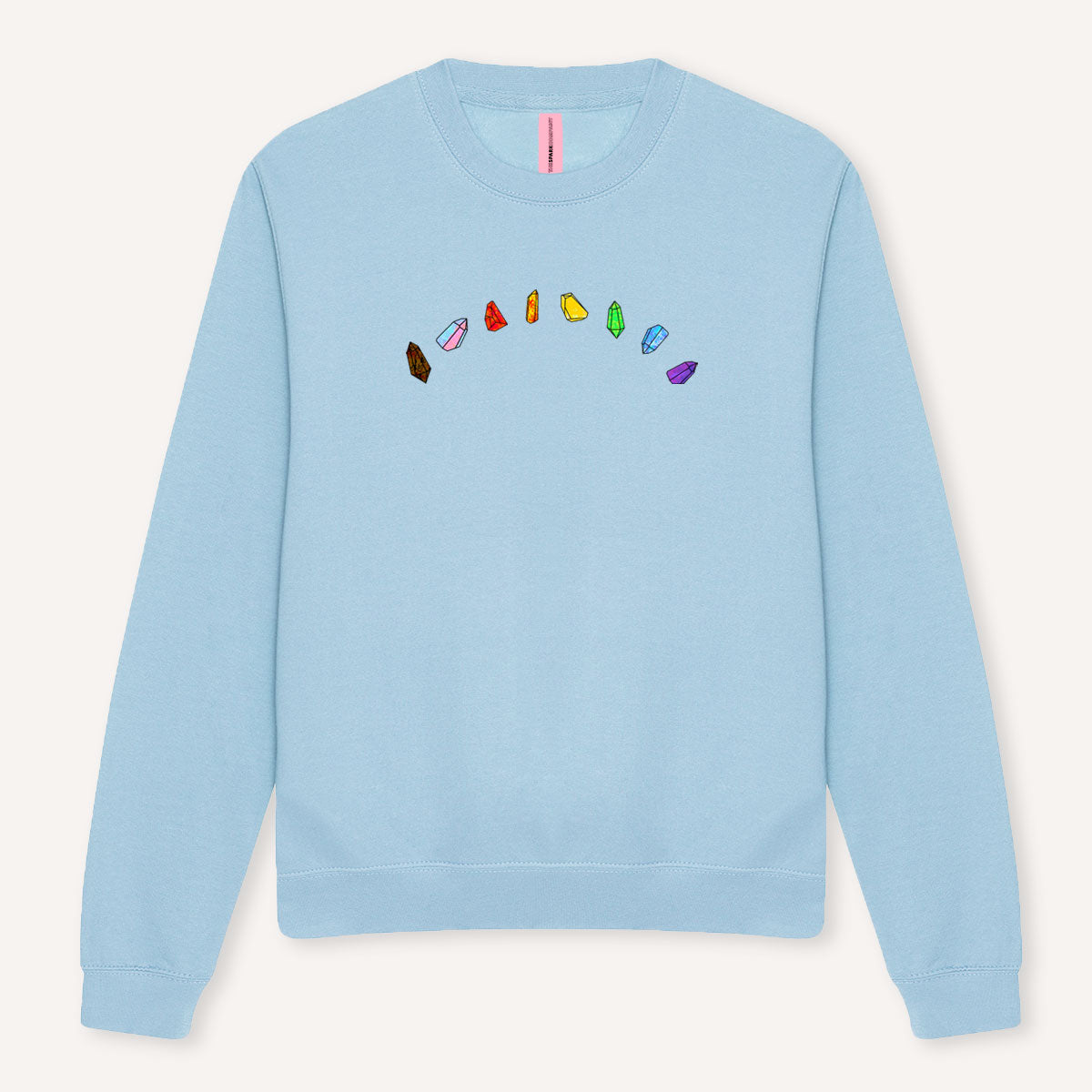 LGBTQ+ Crystals Sweatshirt-Feminist Apparel, Feminist Clothing, Feminist Sweatshirt, JH030-The Spark Company