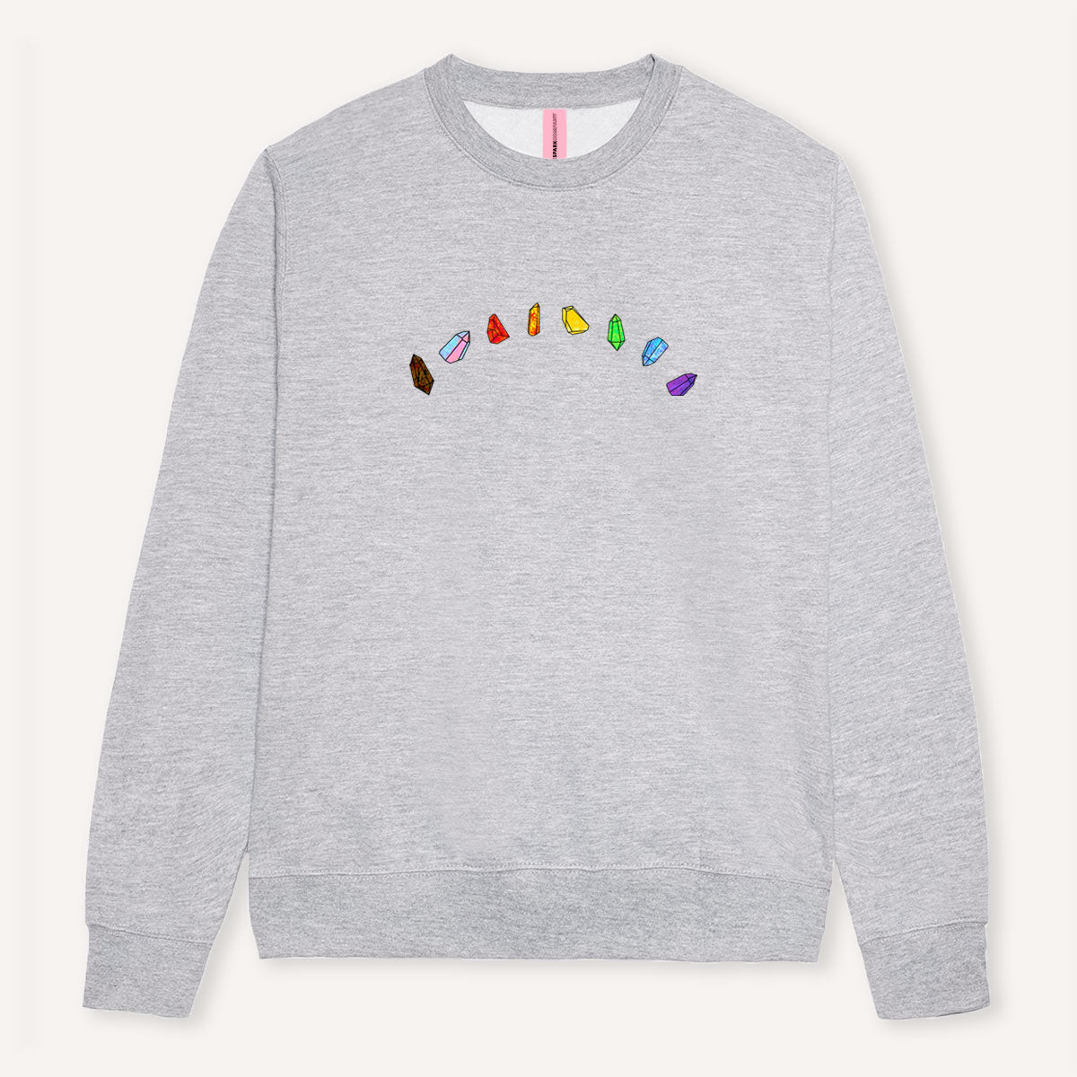 LGBTQ+ Crystals Sweatshirt-Feminist Apparel, Feminist Clothing, Feminist Sweatshirt, JH030-The Spark Company