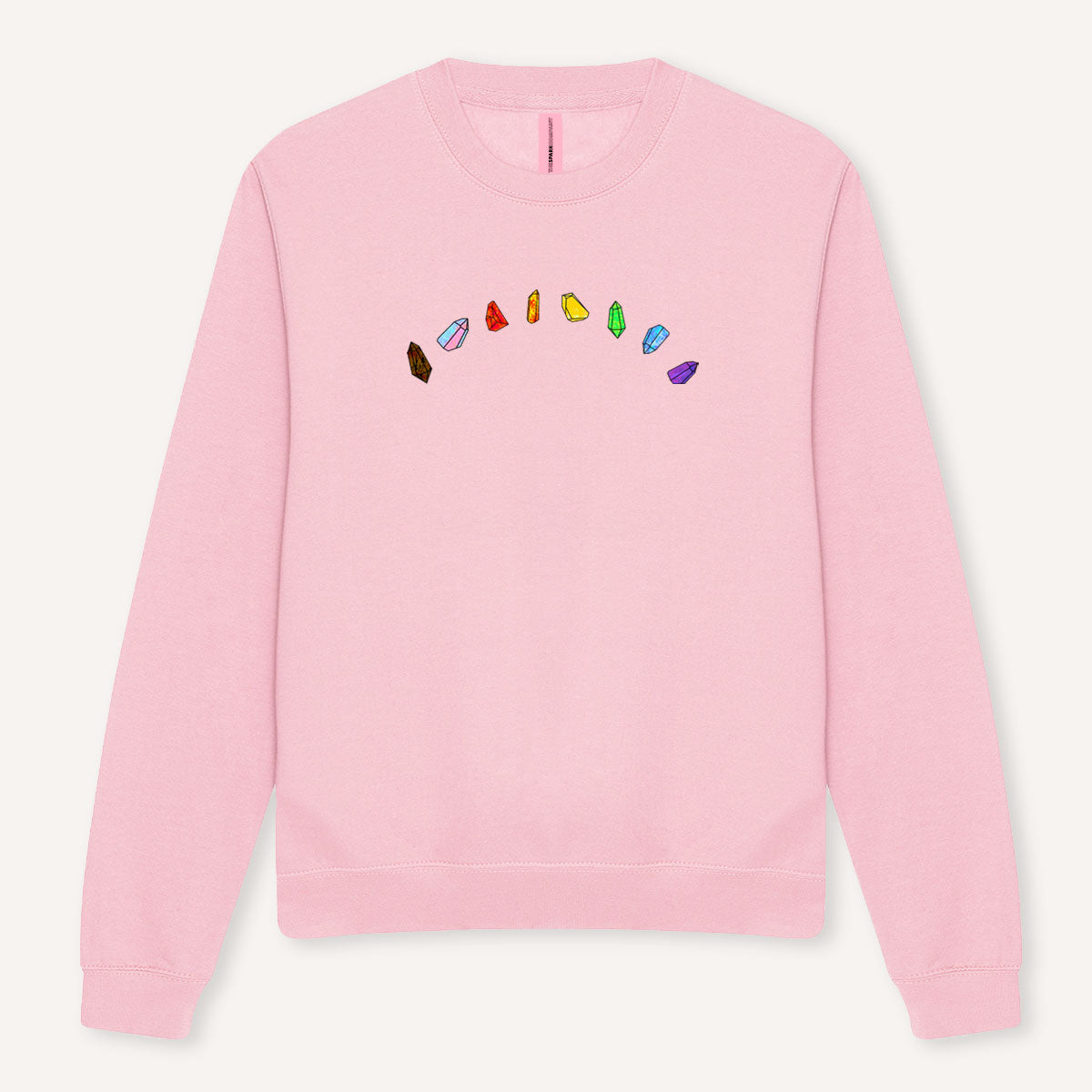 LGBTQ+ Crystals Sweatshirt-Feminist Apparel, Feminist Clothing, Feminist Sweatshirt, JH030-The Spark Company