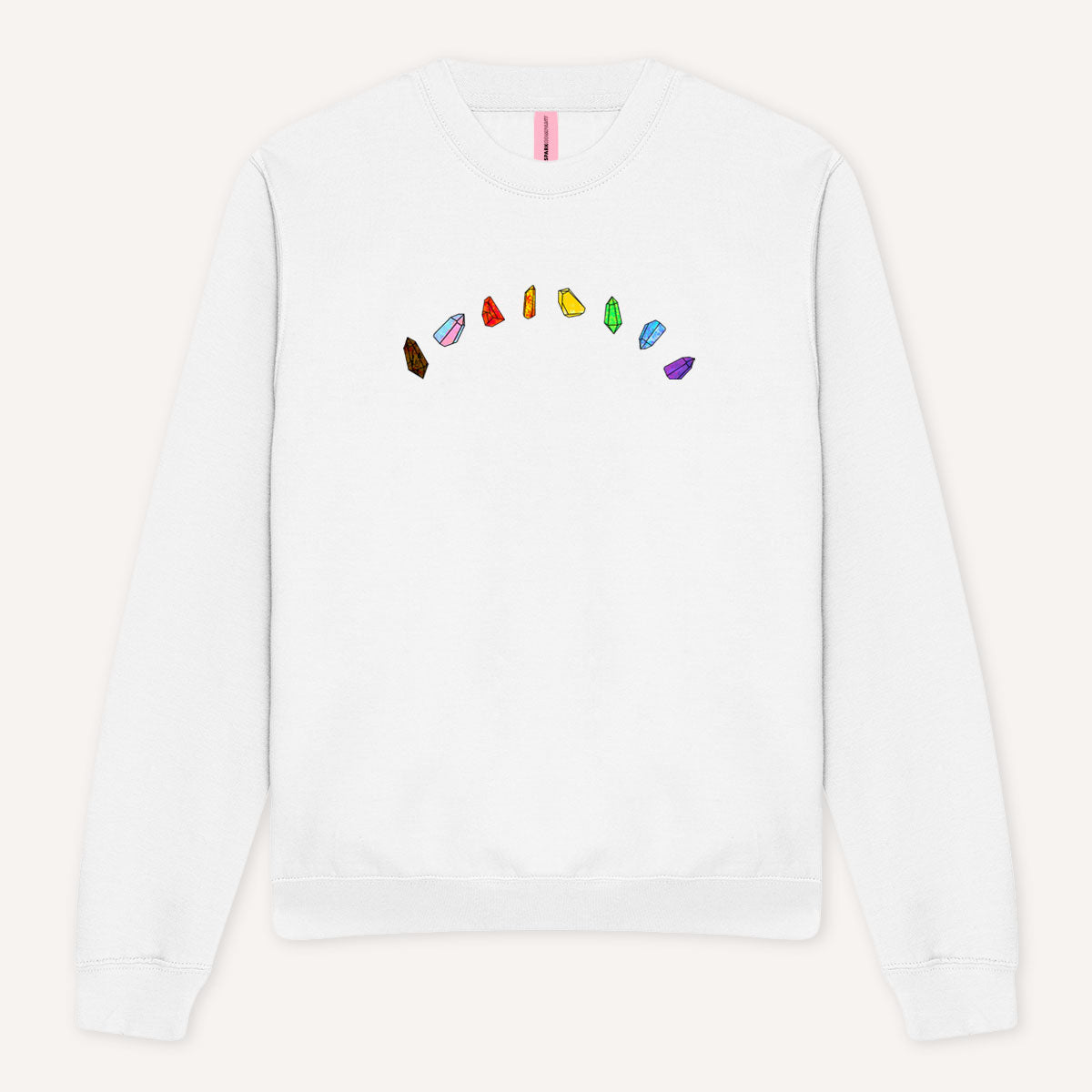 LGBTQ+ Crystals Sweatshirt-Feminist Apparel, Feminist Clothing, Feminist Sweatshirt, JH030-The Spark Company