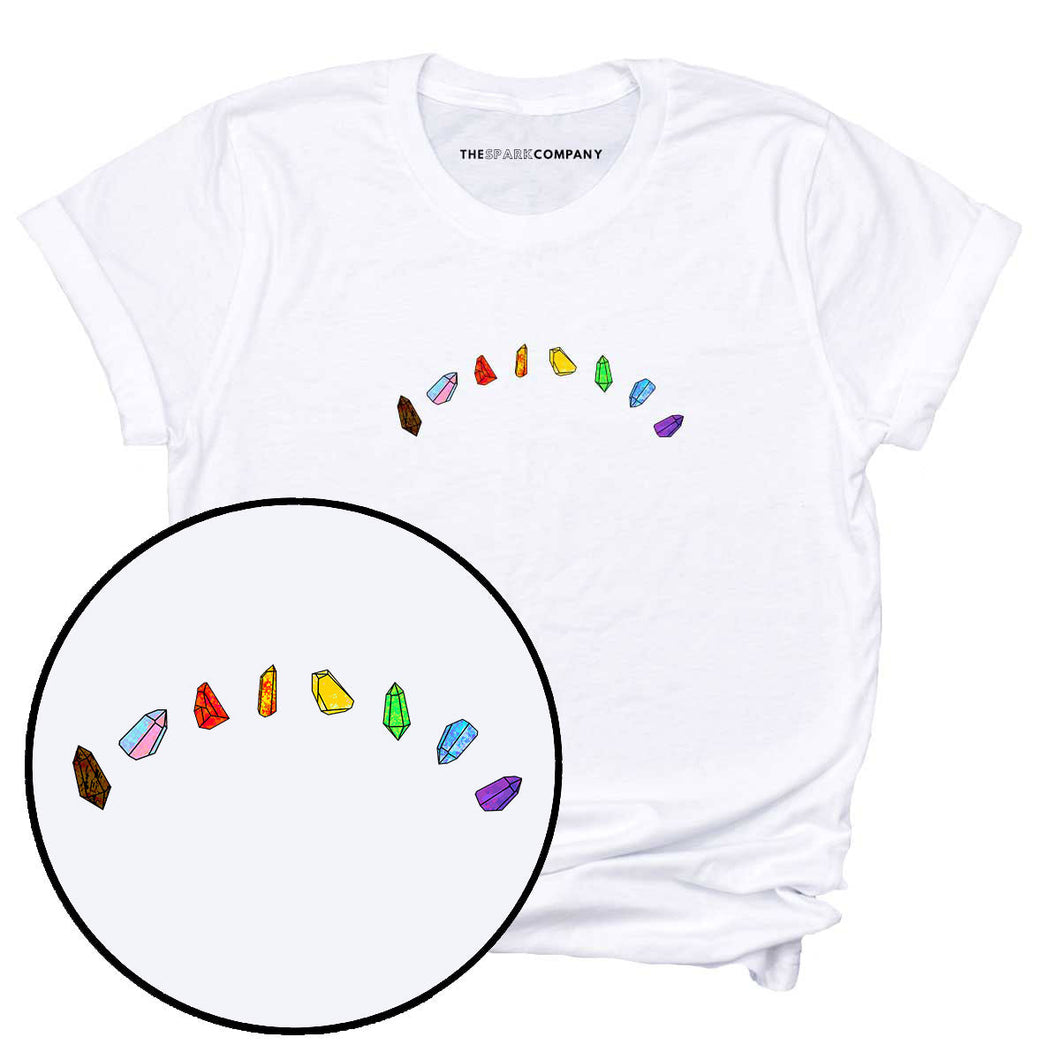 LGBTQ+ Crystals T-Shirt-LGBT Apparel, LGBT Clothing, LGBT T Shirt, BC3001-The Spark Company