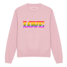 Load image into Gallery viewer, LOVE Pride Rainbow Sweatshirt-LGBT Apparel, LGBT Clothing, LGBT Sweatshirt, JH030-The Spark Company