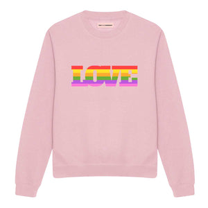 LOVE Pride Rainbow Sweatshirt-LGBT Apparel, LGBT Clothing, LGBT Sweatshirt, JH030-The Spark Company