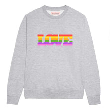 Load image into Gallery viewer, LOVE Pride Rainbow Sweatshirt-LGBT Apparel, LGBT Clothing, LGBT Sweatshirt, JH030-The Spark Company
