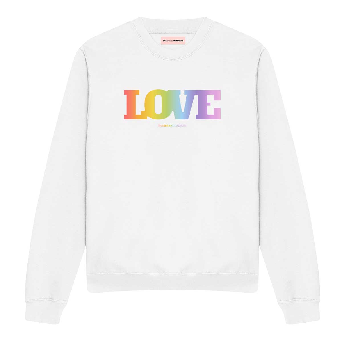 LOVE Rainbow Sweatshirt-LGBT Apparel, LGBT Clothing, LGBT Sweatshirt, JH030-The Spark Company