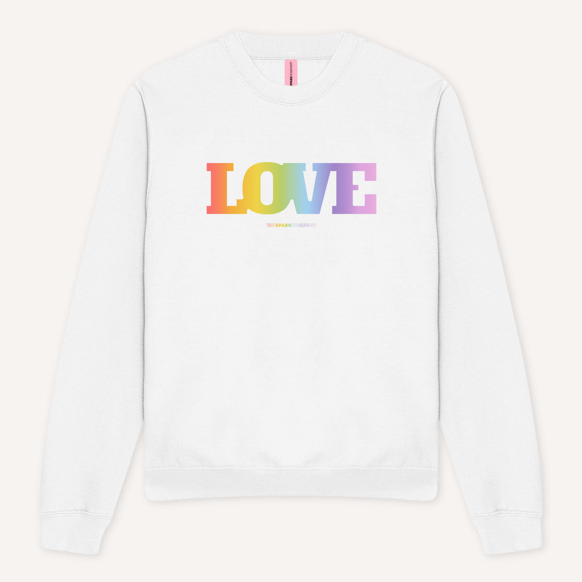 LOVE Rainbow Sweatshirt-LGBT Apparel, LGBT Clothing, LGBT Sweatshirt, JH030-The Spark Company