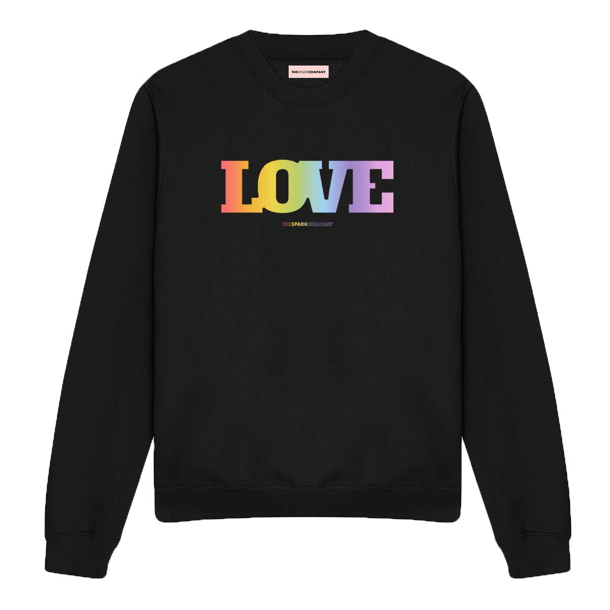 LOVE Rainbow Sweatshirt-LGBT Apparel, LGBT Clothing, LGBT Sweatshirt, JH030-The Spark Company