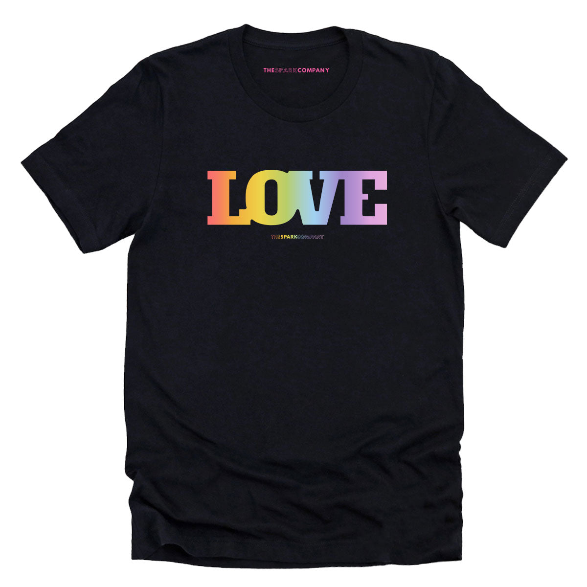 LOVE Rainbow T-Shirt-LGBT Apparel, LGBT Clothing, LGBT T Shirt, BC3001-The Spark Company