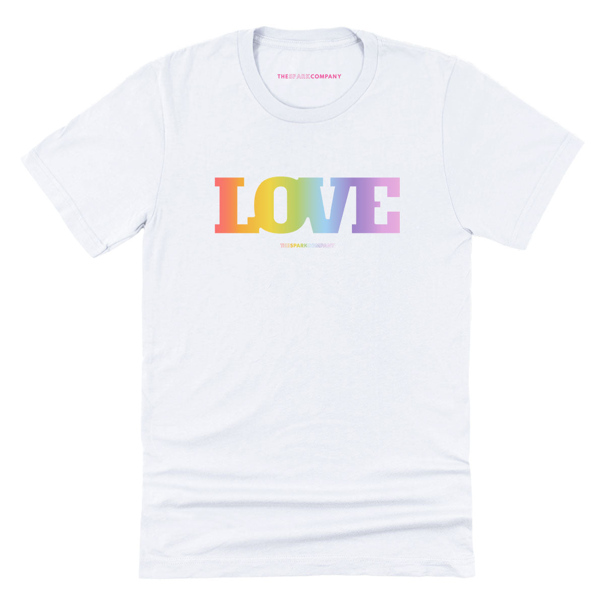 LOVE Rainbow T-Shirt-LGBT Apparel, LGBT Clothing, LGBT T Shirt, BC3001-The Spark Company