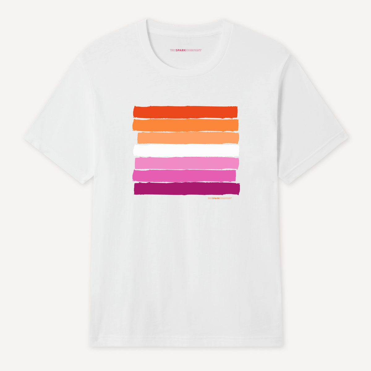 Lesbian Flag Pride T-Shirt-LGBT Apparel, LGBT Clothing, LGBT T Shirt, BC3001-The Spark Company