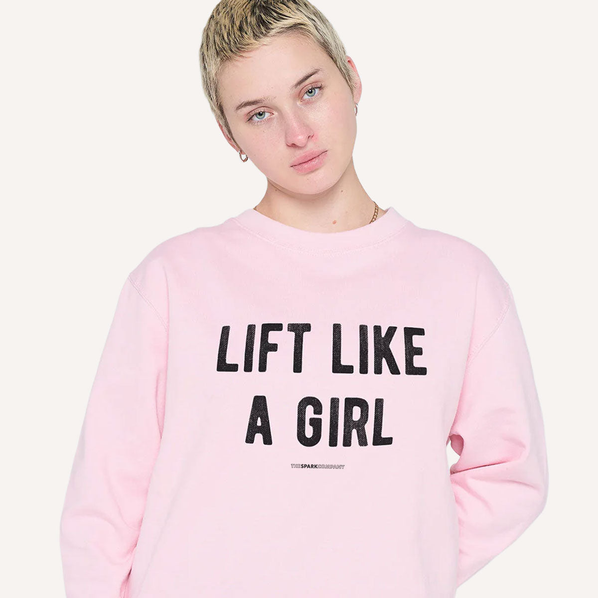 Lift Like A Girl Sweatshirt-Feminist Apparel, Feminist Clothing, Feminist Sweatshirt, JH030-The Spark Company