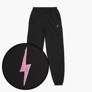Lightning Embroidery Detail Joggers-Feminist Apparel, Feminist Clothing, Feminist joggers, JH072-The Spark Company