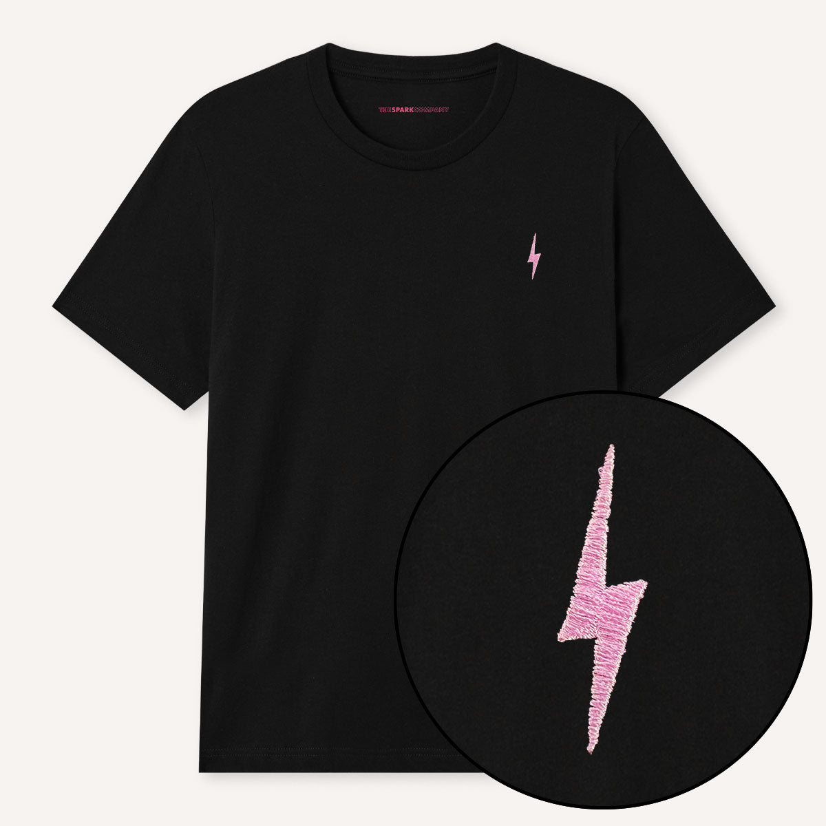 Lightning Embroidery Detail T Shirt