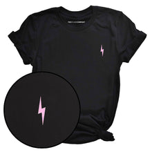 Load image into Gallery viewer, Lightning Embroidery Detail T-Shirt-Feminist Apparel, Feminist Clothing, Feminist T Shirt, BC3001-The Spark Company